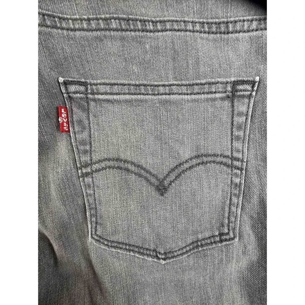 Levi's 511 Slim Fit Jeans Mens 29x29 Gray Stretch Denim Pants Cotton Blend